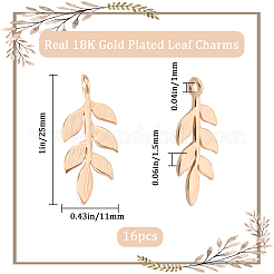 16Pcs Brass Pendants&nbsp;KK-BBC0008-25