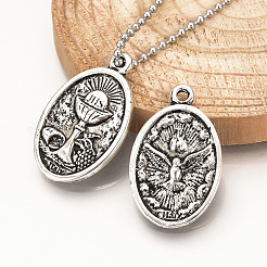 Tibetan Style Alloy Pendants&nbsp;TIBE-Q078-06AS-RS