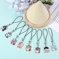Alloy Enamel Pendant Mobile Straps&nbsp;HJEW-SW00047