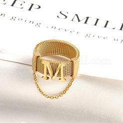 304 Stainless Steel Wide Band Finger Rings&nbsp;WG20EAC-01