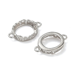 925 Sterling Silver Connector Cabochon Settings&nbsp;STER-NH0019-01P-02
