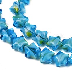 Handmade Millefiori Glass Beads Strands&nbsp;X-LAMP-H067-01G
