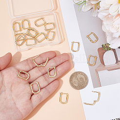 10 Pairs Brass Huggie Hoop Earrings&nbsp;EJEW-UN0003-03