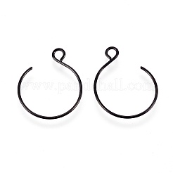 304 Stainless Steel Earring Hooks Ion Plating(IP)&nbsp;STAS-O119-10B-A