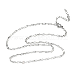 2.5MM 304 Stainless Steel Dapped Chain Necklaces&nbsp;NJEW-D328-03P-03