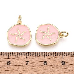 Brass Enamel Pendants&nbsp;KK-T080-66G