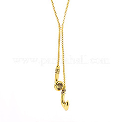 Hip Hop Alloy Earphone Pendant Necklaces for Men Women&nbsp;WG4D617-01