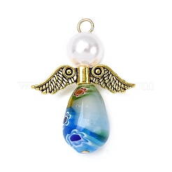 Handmade Millefiori Glass Pendants&nbsp;PALLOY-JF04573-02