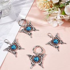 4Pcs 2 Styles Butterfly Alloy Shoe Charms&nbsp;AJEW-CP0006-45