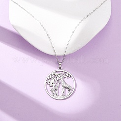 304 Stainless Steel Pendant Cable Chain Necklaces for Men Women&nbsp;NJEW-K308-03D-P