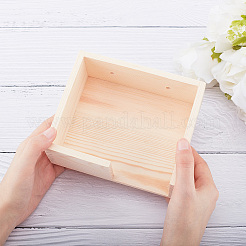 Unfinished Natural Wood Hamster Square Platform&nbsp;HJEW-WH0009-01