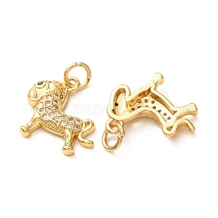 Brass Micro Pave Black Cubic Zirconia Pendants&nbsp;CU-E003-18G-16