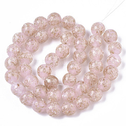 Handmade Gold Sand Lampwork Beads Strands&nbsp;LAMP-T007-06K