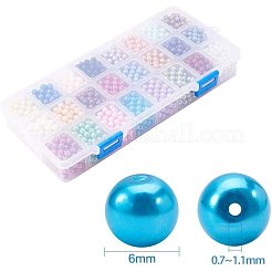 Eco-Friendly Dyed Glass Pearl Round Beads&nbsp;HY-PH0011-02-6mm