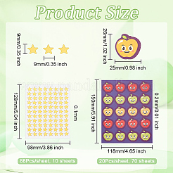 80 Sheets 2 Styles Self-Adhesive Teacher Reward Paper Stickers&nbsp;STIC-OC0001-01