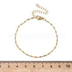 Women's 304 Stainless Steel Cuboid Link Chains Bracelets&nbsp;BJEW-G790-04G