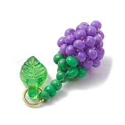 Glass Seed Beaded Rose Pendants&nbsp;PALLOY-MZ00627-03