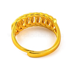 Brass Curb Chain Adjustable Rings for Women&nbsp;RJEW-G318-02C-G