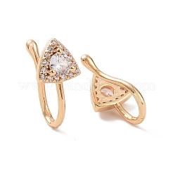 Clear Cubic Zirconia Triangle Cuff Earrings&nbsp;ZIRC-I064-17G