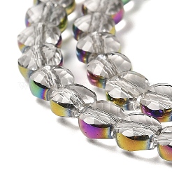 Electroplate Transparent Glass Beads Strands&nbsp;EGLA-Z001-02F