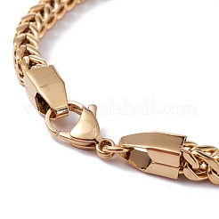 PVD Vacuum Plating 304 Stainless Steel Curb Chain Bracelets&nbsp;X-BJEW-I295-03G