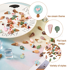 54Pcs 54 Style Opaque Resin Cabochons&nbsp;CRES-SW0001-01