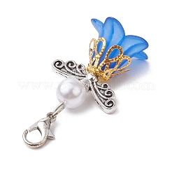100Pcs 5 Colors Angel Acrylic & ABS Plastic Imitation Pearl Pendant Decorations&nbsp;HJEW-JM02723