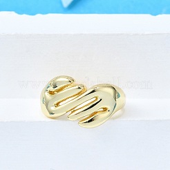 Brass Cuff Rings for Women&nbsp;RJEW-G347-07G