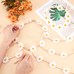 2Pcs 2 Styles Cloth Flower Hippie Headband Floral Crown&nbsp;OHAR-CP0001-18A