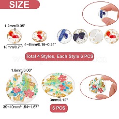 30Pcs 5 Style Transparent Epoxy Resin Pendants&nbsp;KY-PH0001-16