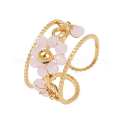 304 Stainless Steel Cuff Rings with Glass Crystal&nbsp;RJEW-V010-04G