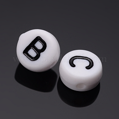 Acrylic Horizontal Hole Letter Beads&nbsp;PL37C9070