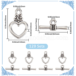 120 Sets Alloy Toggle Clasps&nbsp;FIND-SP0003-92AS
