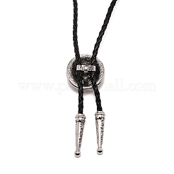 Flat Round with Egypt Pharaoh Laria Necklace for Men Women&nbsp;LS-NJEW-WH0011-06AS