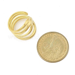 304 Stainless Steel Multi-layer Cuff Rings for Women&nbsp;RJEW-G338-16G