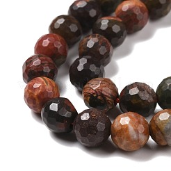 Natural Polychrome Jasper/Picasso Stone/Picasso Jasper Beads Strands&nbsp;G-E571-25B