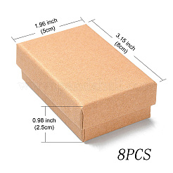 8Pcs Cardboard Jewelry Set Boxes&nbsp;CBOX-FP0001-01