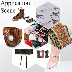 3Pcs 3 Colors Flat PU Leather Cord&nbsp;OCOR-CL0001-15A