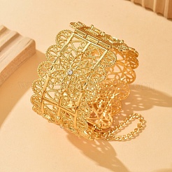 Flower Pattern Zinc Alloy with Crystal Rhineston Bangles&nbsp;FS-WG1639C-01