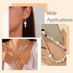 12Pcs 6 Styles Rack Plating Brass Beads&nbsp;KK-CJ0005-86