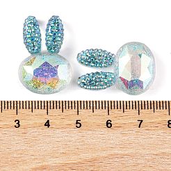 Transparent Epoxy Resin Rabbit Head Decoden Cabochons&nbsp;CRES-M034-05A