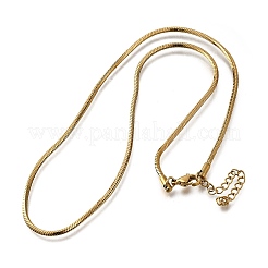 2MM 304 Stainless Steel Snake Chain Necklaces for Women Men&nbsp;LS-STAS-V011-04D-G