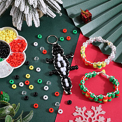 DIY Christmas Barrel Plastic Beads Bracelets Making Kits&nbsp;DIY-SC0027-13