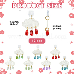 12Pcs 6 Colors PVC Mobile Dustproof Plugs&nbsp;HJEW-YW00502