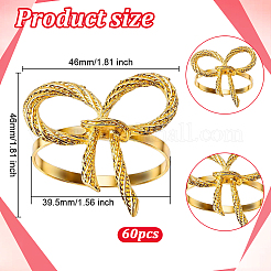 60Pcs Bowknot Alloy Napkin Rings&nbsp;AJEW-DR0002-68