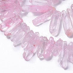 Natural Crackle Quartz Crystal Dyed Beads Strands&nbsp;G-I345-05B
