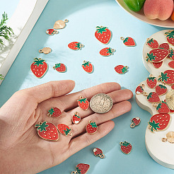50Pcs 5 Styles Zinc Alloy Enamel Pendants&nbsp;FIND-BG0001-06