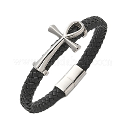 Braided Microfiber Leather Cord Bracelets&nbsp;BJEW-Q010-05A