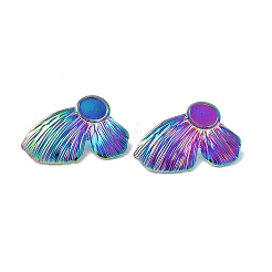 Ion Plating(IP) 304 Stainless Steel Stud Earring Findings&nbsp;LS-STAS-F286-06A-MC