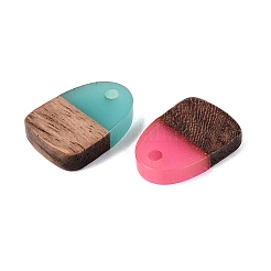 Opaque Resin & Walnut Wood Pendants&nbsp;RESI-N053-32